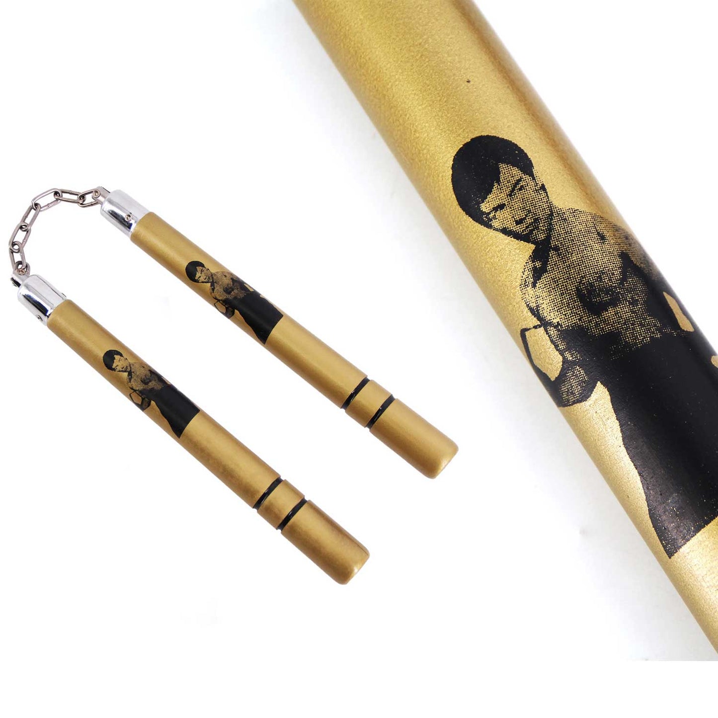 WOODEN NUNCHUCKS- BRUCE LEE