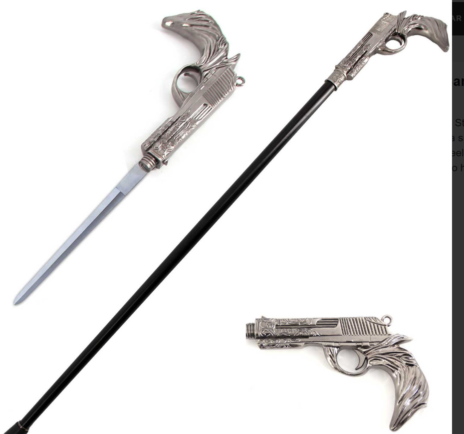 PEACEMAKER GUN HANDLE CANE