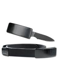 BELT WITH HIDDEN KNIFE BUCKLE