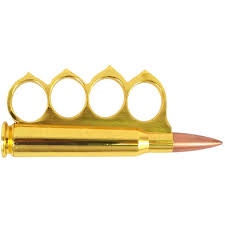 BRASS KNUCKLE PAPERWEIGHT